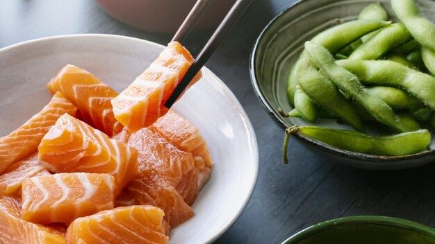 Salmon and healthy fats ketogenic diet