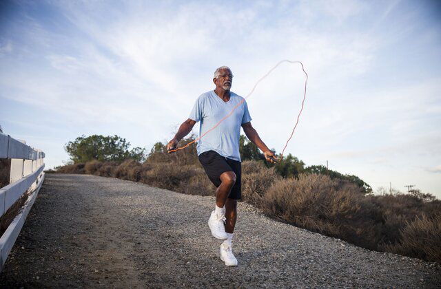 Man exercising outdoors
